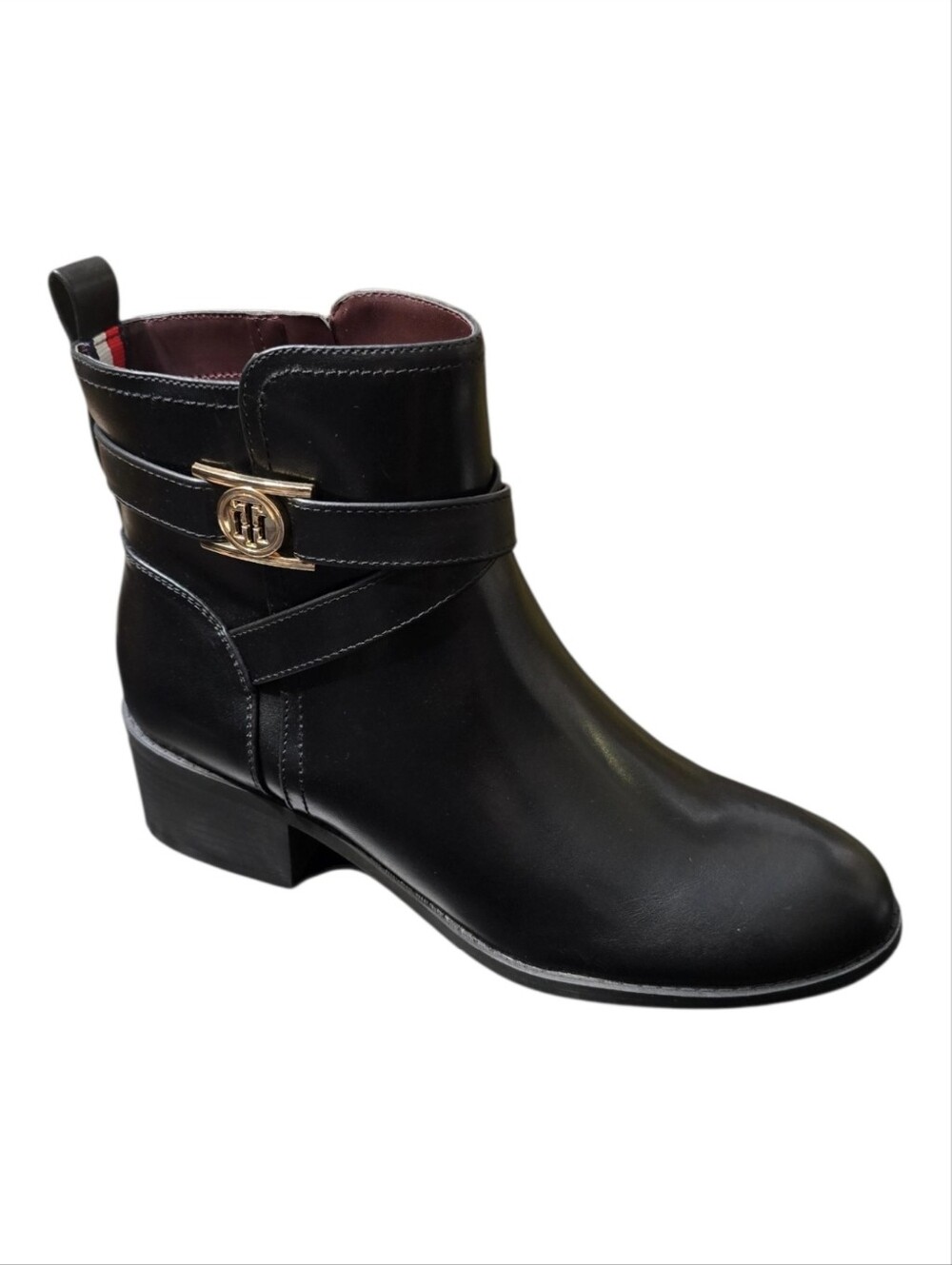 NIB Tommy Hilfiger Dazni Black Ankle Boots